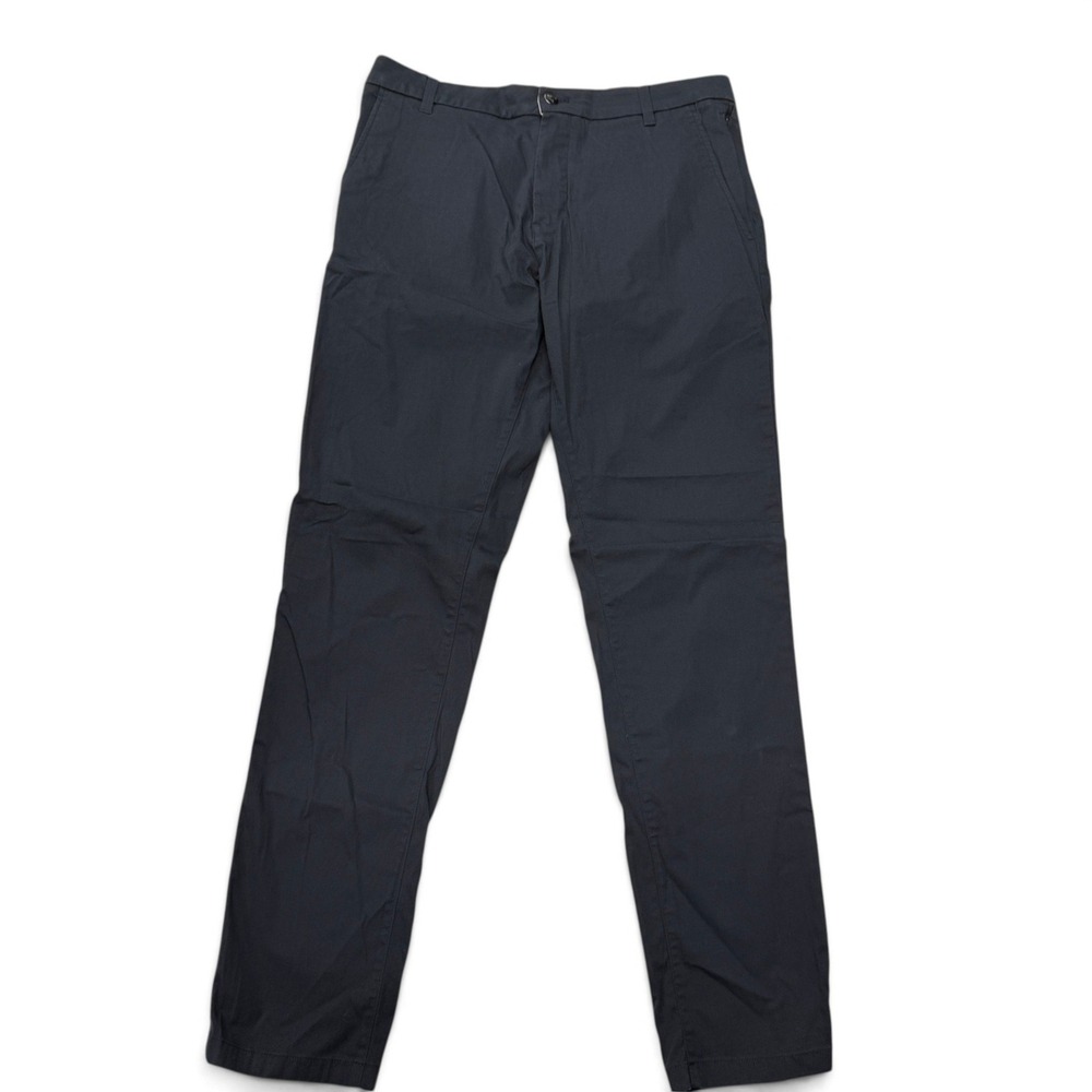 Birddogs Chino Khaki Pants Navy Blue Men 32 x 32 Stretch Cotton Blend Flat Front